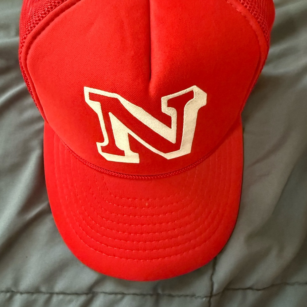 Vintage Nebraska Red Trucker Hat with White 'N' Logo - Picture 2 of 7